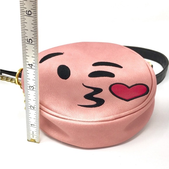 Olivia Miller Pink Taffy Kiss Emoji Crossbody Handbag Collection Purse Bag - Picture 7 of 11